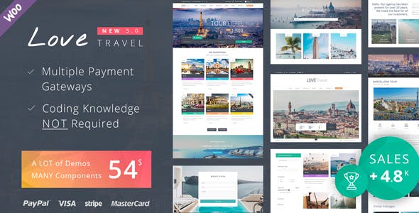 Love Travel NULLED Theme|