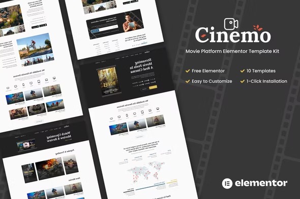 Cinemo elementor Template Kits