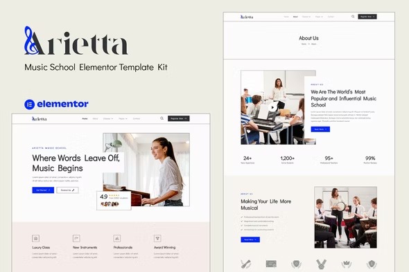 Arietta elementor Template Kits