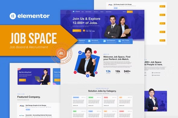 Job Space elementor Template Kits