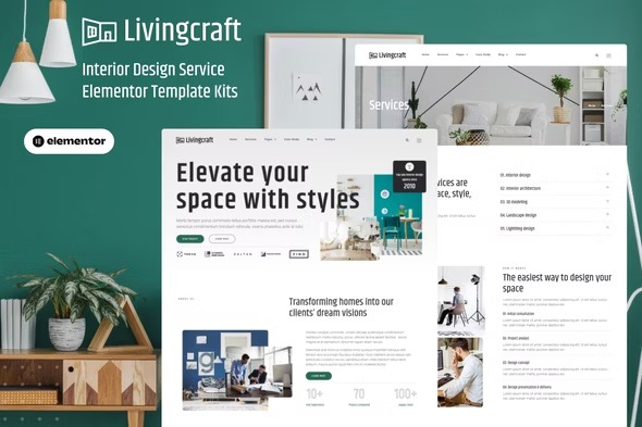 Livingcraft elementor Template Kits