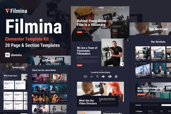 Filmina elementor Template Kits