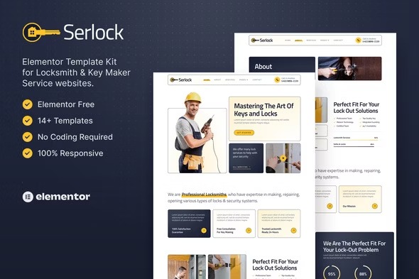 Serlock elementor Template Kits