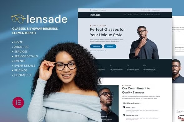 Lensade elementor Template Kits