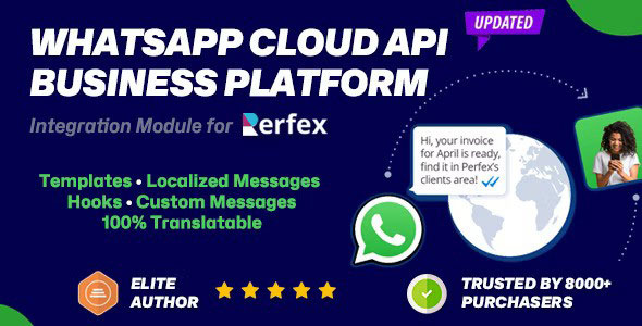 WhatsApp Cloud API Business Integration module for Perfex CRM Nulled Script