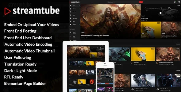 StreamTube nulled Themes