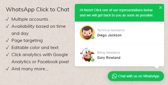 WhatsApp Click to Chat Plugin for WordPress nulled plugin